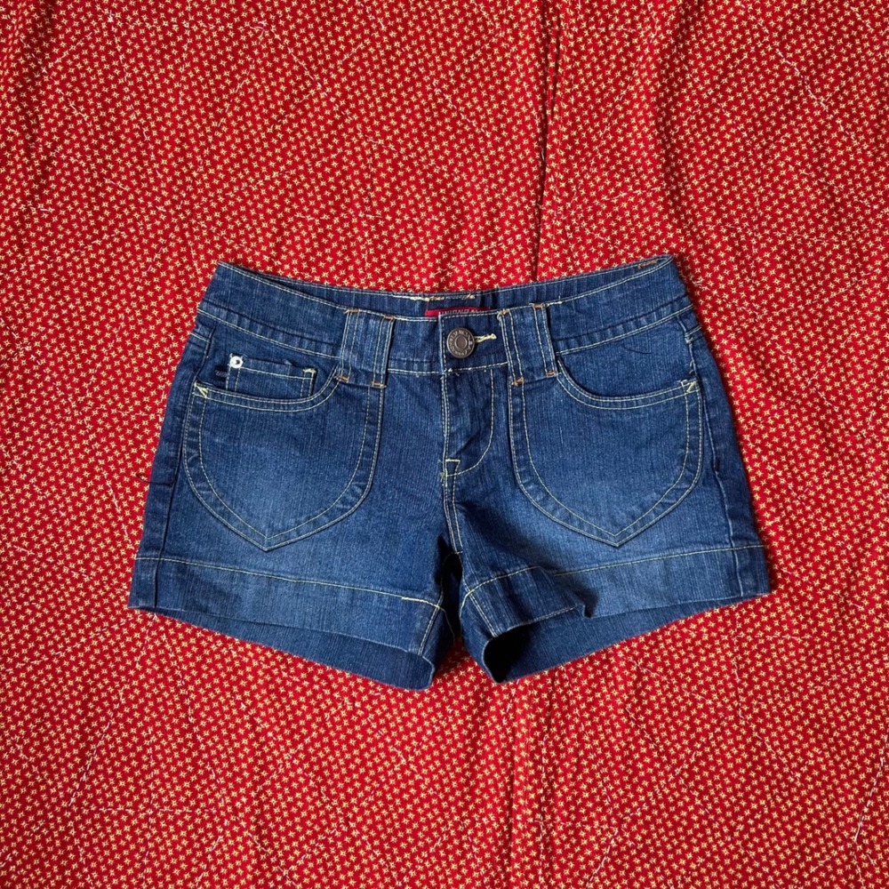 Unionbay Vintage Y2K Low Rise Denim Jean Shorts Blue Women's Size 5 Stretch